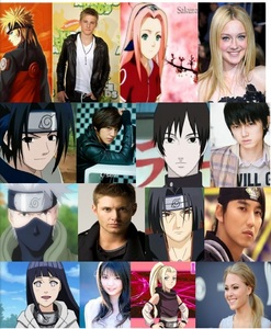 Here's mine:
Alexander Ludwig = Naruto
Michishige sayumi = Hinata
Kim Nam Gil = Itachi
Kim Bum = Sasu