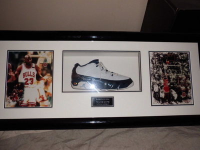  guys i have a signed michael jordan shoe in a showcase with certificate of authenticity and thought i