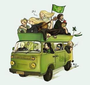 So, basically, the Death Eaters are on a road trip, semi-inspired by the picture I posted.

So, for