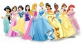 DP Lineup with Poca in ballgown and Tiana in blue - disney-princess photo