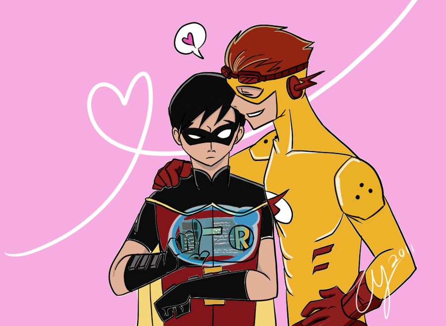 Distracting~ - Kid Flash + Robin Photo (24583019) - Fanpop