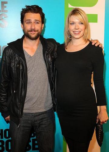 HB premiere in Australia- Charlie Day and his wife
