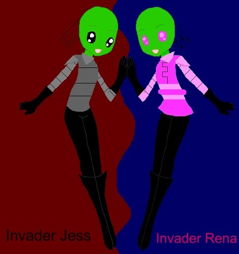  Invader Jess and Invader Rena