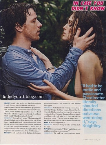 Keira Knightley and James McAvoy on the cover Entertainment Weekly (scans)