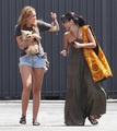 Miley - Strolling through a parking lot in Beverly Hills - August 12, 2011 - miley-cyrus photo