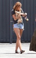 Miley - Strolling through a parking lot in Beverly Hills - August 12, 2011 - miley-cyrus photo