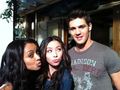 Kat,Malese and Steven on set!!!!!!! - the-vampire-diaries photo