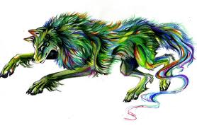  pelangi, rainbow serigala, wolf