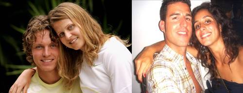  Czech pair Lucie Safarova and Tomas Berdych and Spanish pair Xisca and. .. same hugs!