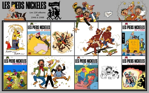 Les Pieds Nickelés albums from 13 to 24
