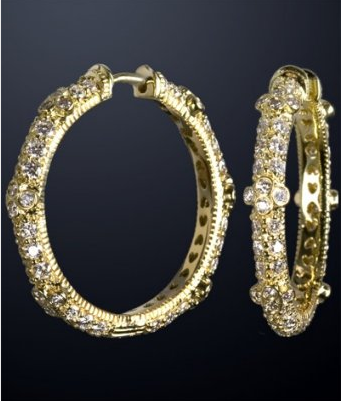 Rihanna gold and diamond hoop earrings $3,540.000!!