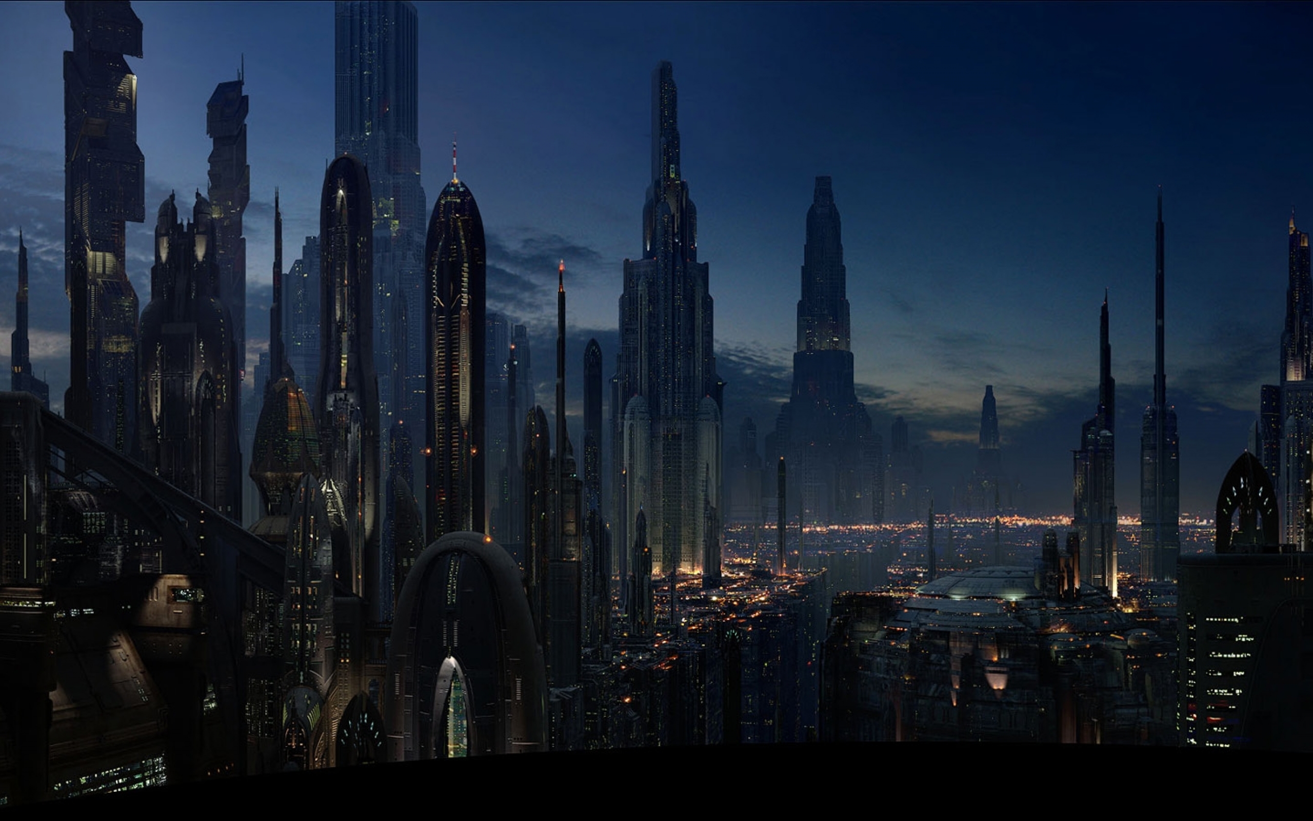 Landscape HD : Coruscant (2560/1600) - star, sterne Wars Hintergrund