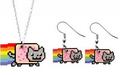 necklace and earrings - nyan-cat photo