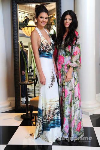  Kendall and Kylie Jenner at Kim’s Bridal Shower, Aug 23