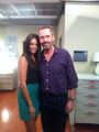Terri Seymour on set with Hugh Laurie - house-md photo