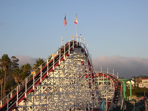  The roller coaster I rode on earlier today