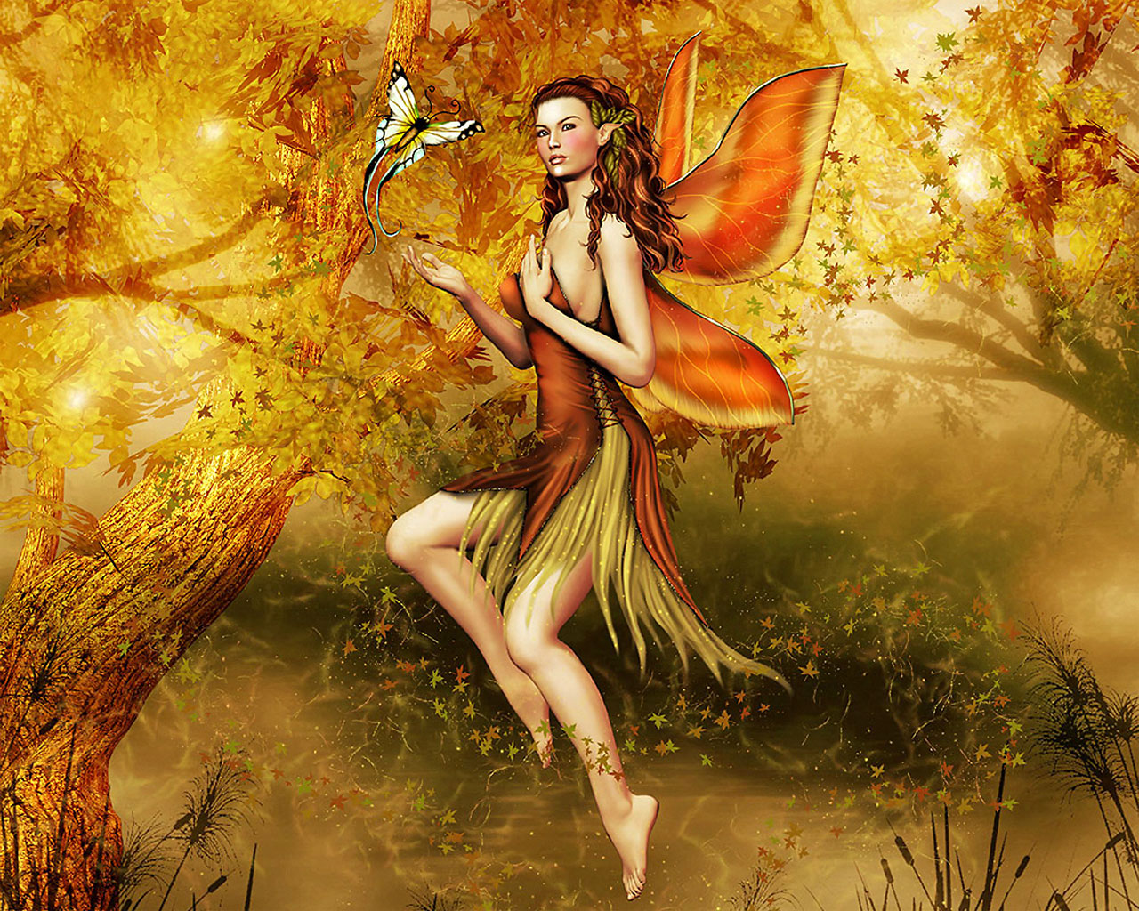 Autumn Fairy - Daydreaming Wallpaper (24950032) - Fanpop