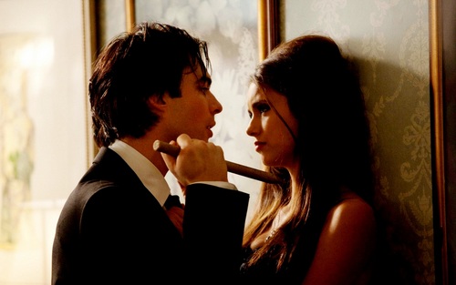  Damon and Katherine wallpaper