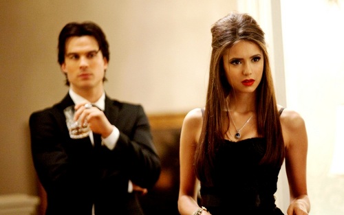  Damon and Katherine پیپر وال