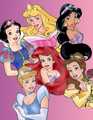 Disney's 6 Princesses - disney-princess fan art
