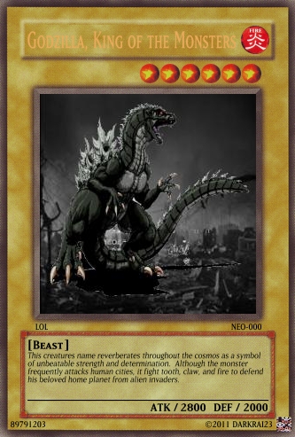  Godzilla Yugioh Card