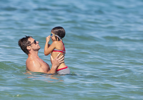  hugh jackman and family in st. tropez