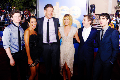  Cory, Chris and the glee cast:)