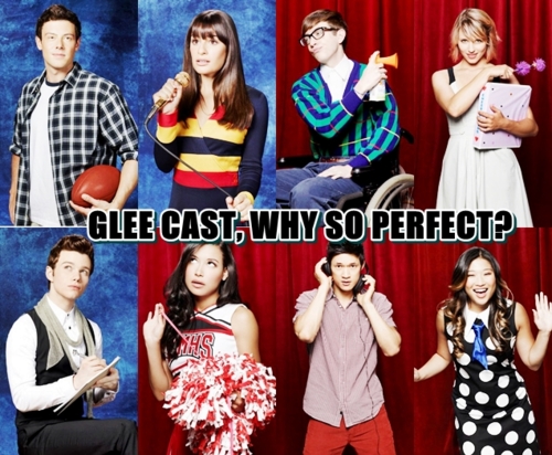  Cory, Chris and the Glee cast:)