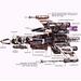 T-65 X-wing starfighter (Cutaway picture) - star-wars icon
