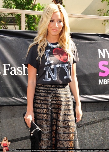 Ashley - Arriving at Luca Luca Fashion Show in NYC - September 09, 2011