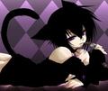 Black cat neko - anime-neko photo