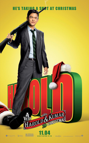  John Cho as Harold in a Promotional Poster for 'A Very Harold & Kumar Christmas'
