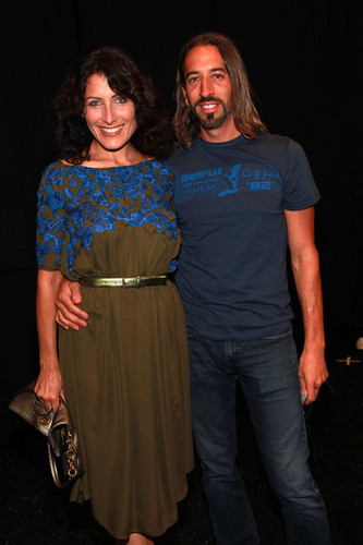 Lisa Edelstein & Robert Russell @ the Cynthia Rowley Spring 2012 Mercedes-Benz Fashion Week  