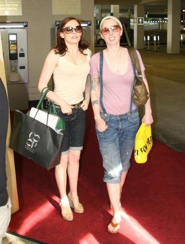 Rose and sister Eva out shopping, July 2009