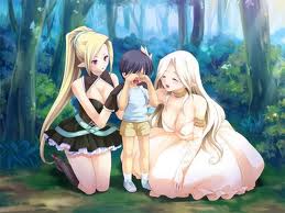  アニメ girls comforting a young boy