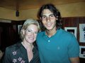 blond woman and nadal - tennis photo