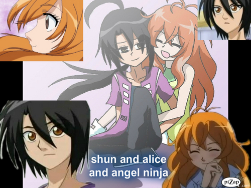  shun and alice and ángel ninja