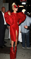  Gaga shows off a little more than she'd hoped in a red crotch revealing outfit. - lady-gaga photo