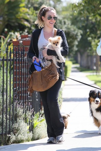  Haylie - Walking her perros in Studio City - April 10, 2011