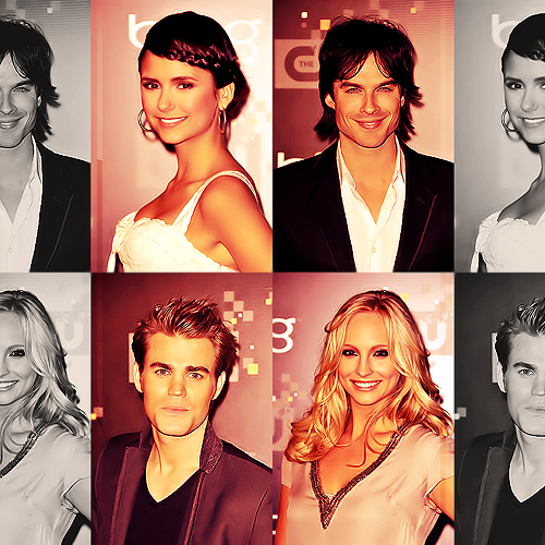 Nina, Ian, Paul, and Candice at the 2011 CW Premiere PartySeptember 10, 2011 - the-vampire-diaries-tv-show Fan Art