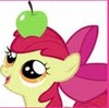  applebloom and a green яблоко