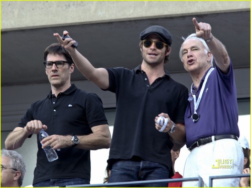  Chris Pine & Father Robert: Lacoste Suite at US Open!