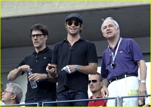  Chris Pine & Father Robert: Lacoste Suite at US Open!