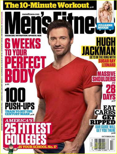  Hugh Jackman Covers 'Men's Fitness' October 2011