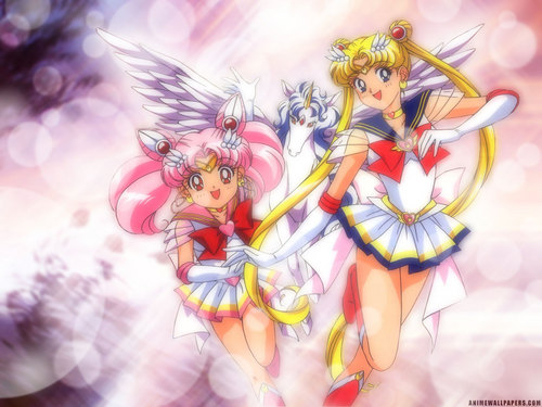  Sailor Moon, sailor ちび moon and Pegasus