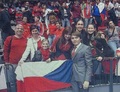 czech moderator Budka and tennis stars... - tennis photo
