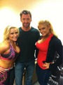 Natalya and Beth Phoenix with Hugh Jackman - wwe photo