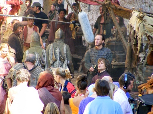  Game of Thrones- Season 2- Tyrion and Bronn on set