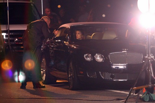  Jennifer - Parker.. Film set - Filming in Miami - September 21, 2011 - Night