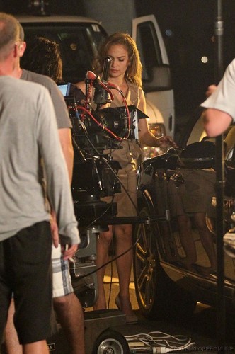  Jennifer - Parker.. Film set - Filming in Miami - September 21, 2011 - Night